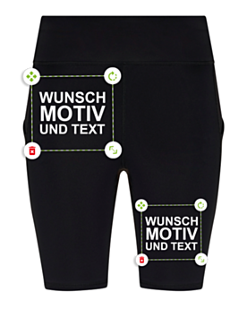 Nachhaltige Damen Training Shorts (Radlerhose) selbst gestalten